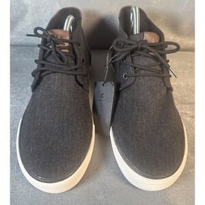 Andrew Marc Walton Mens Black Canvas Lifestyle Sneakers Chukka Shoes NWT Sz 11.5